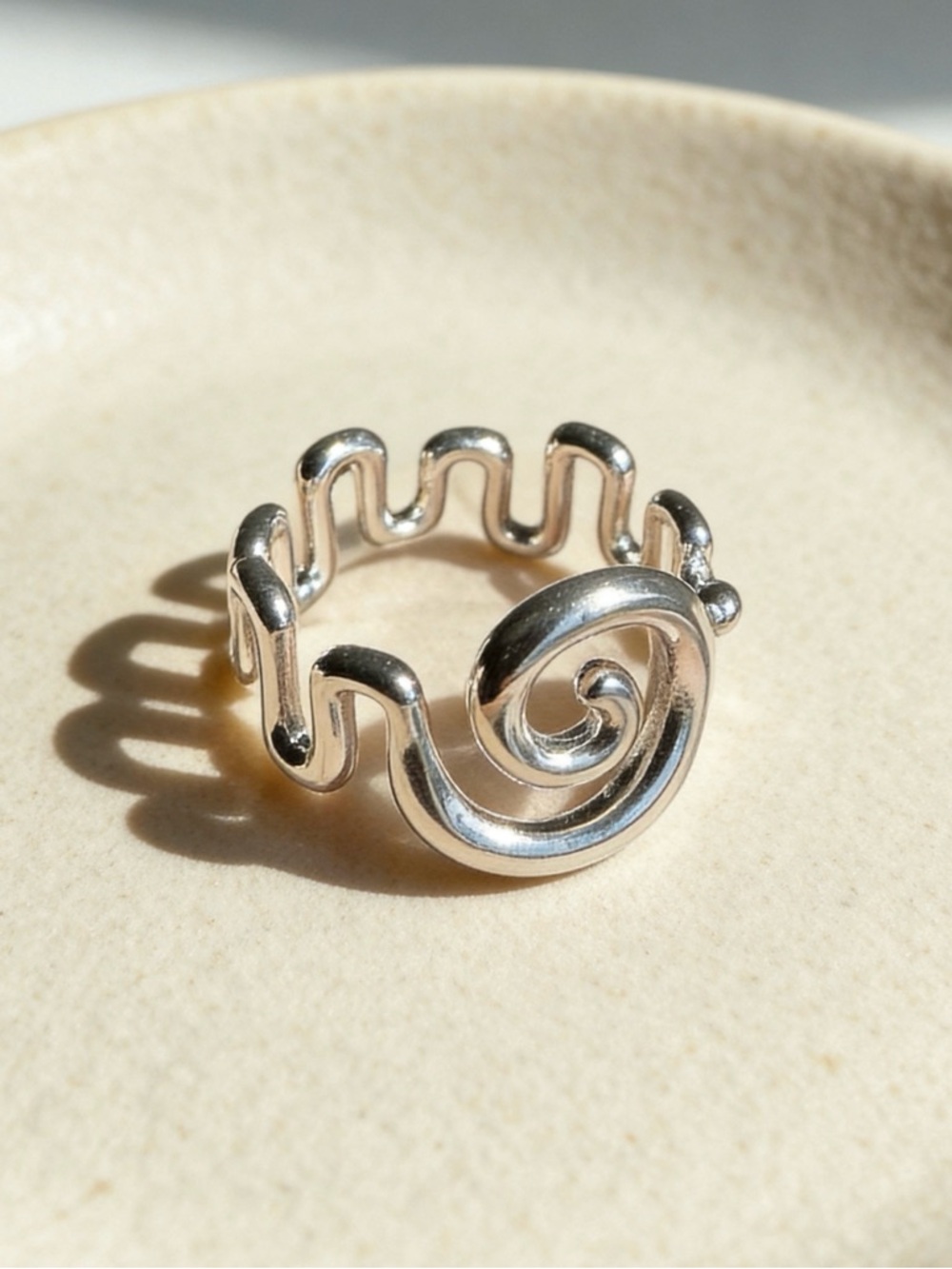 925 Sterling Silver Wave Ring